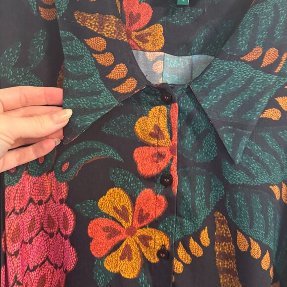 Farm Rio - Black Flowerdoscopic Midi Skirt & Top Set - Picture 8 of 11